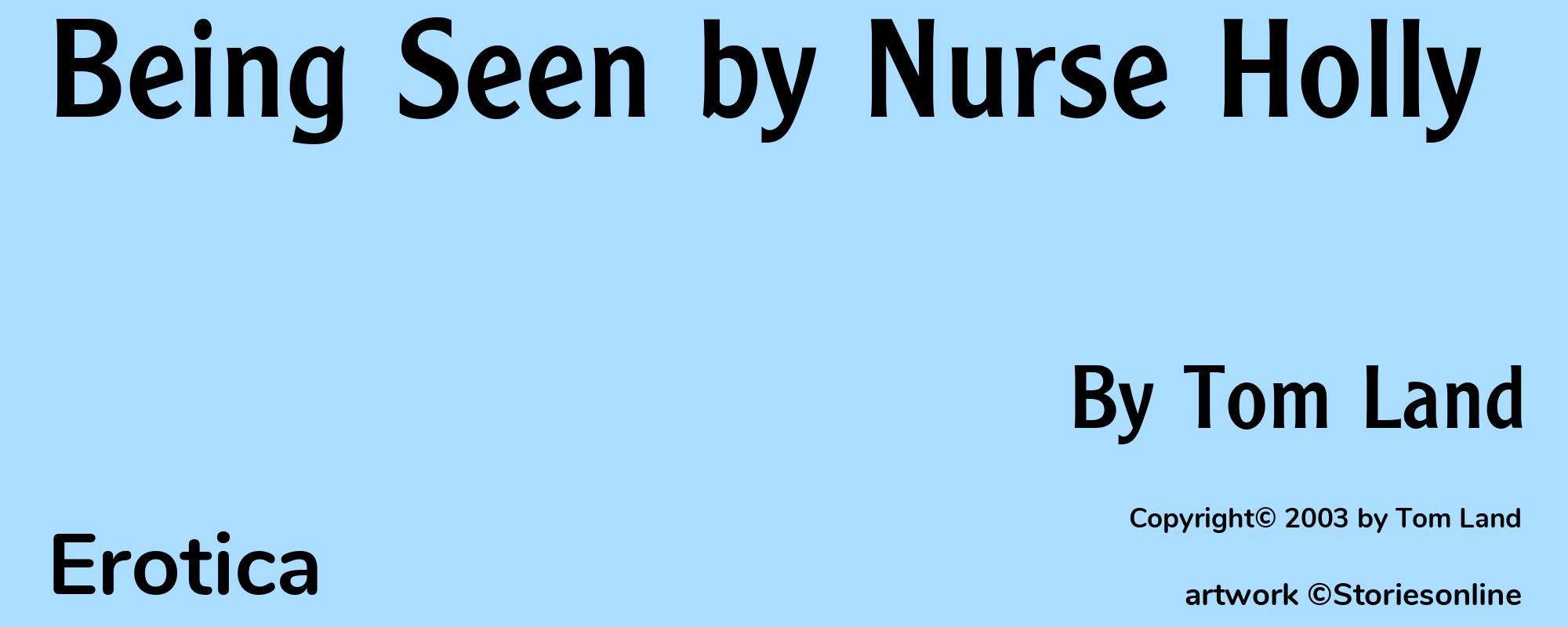 Being Seen by Nurse Holly - Cover