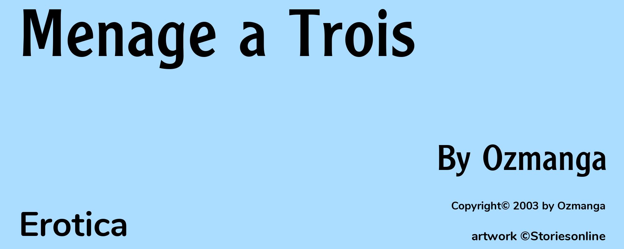 Menage a Trois - Cover