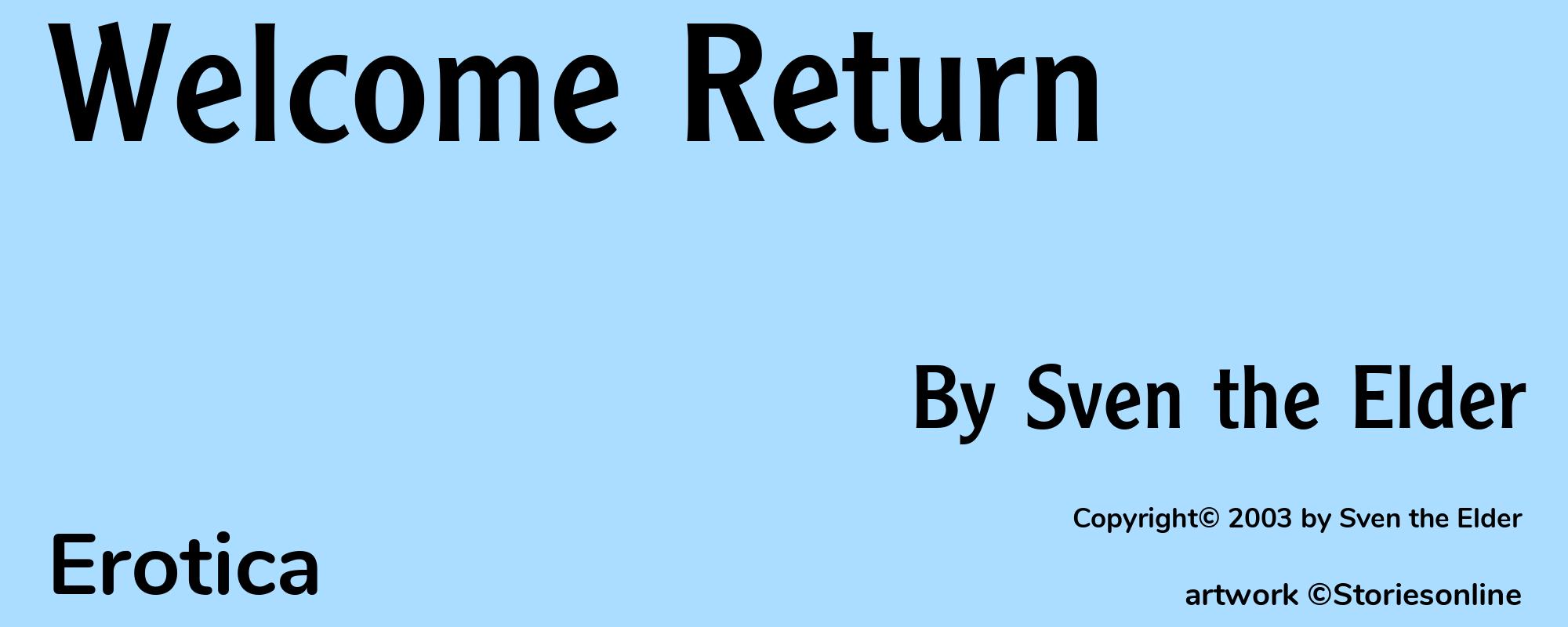 Welcome Return - Cover