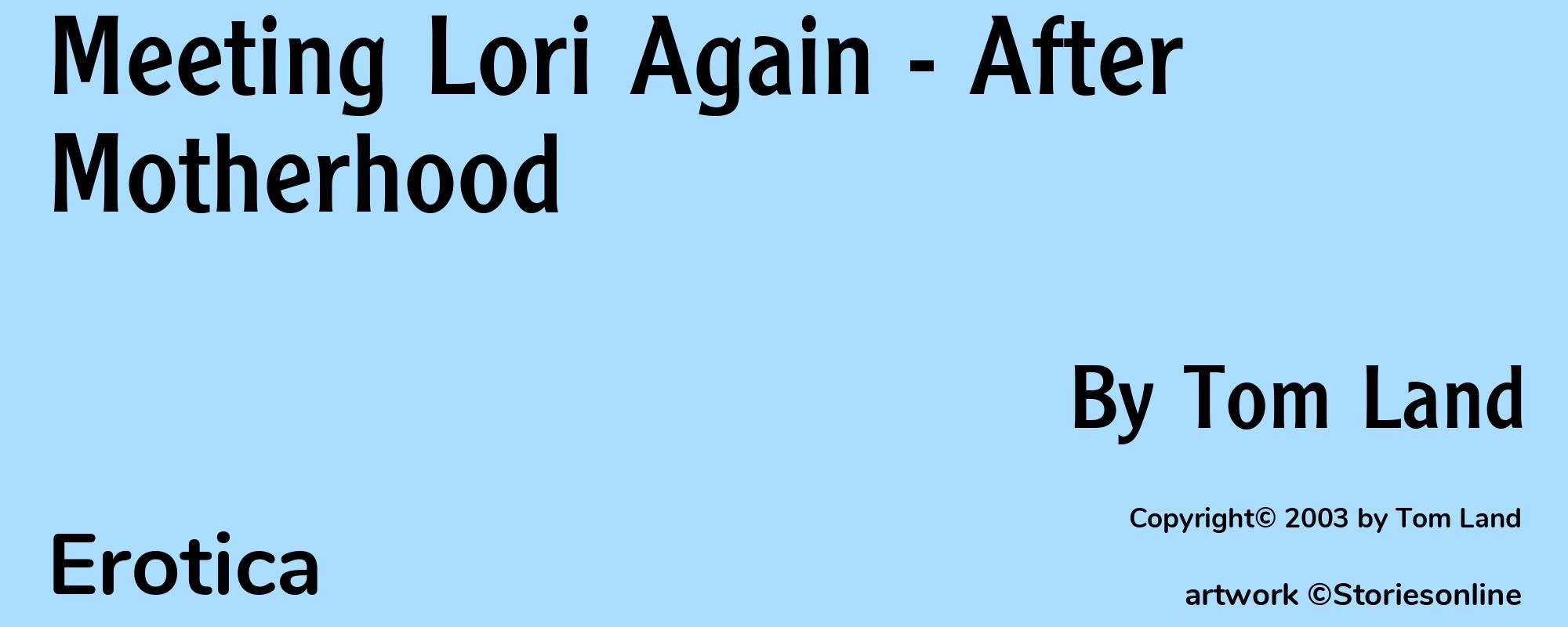 Meeting Lori Again - After Motherhood - Cover