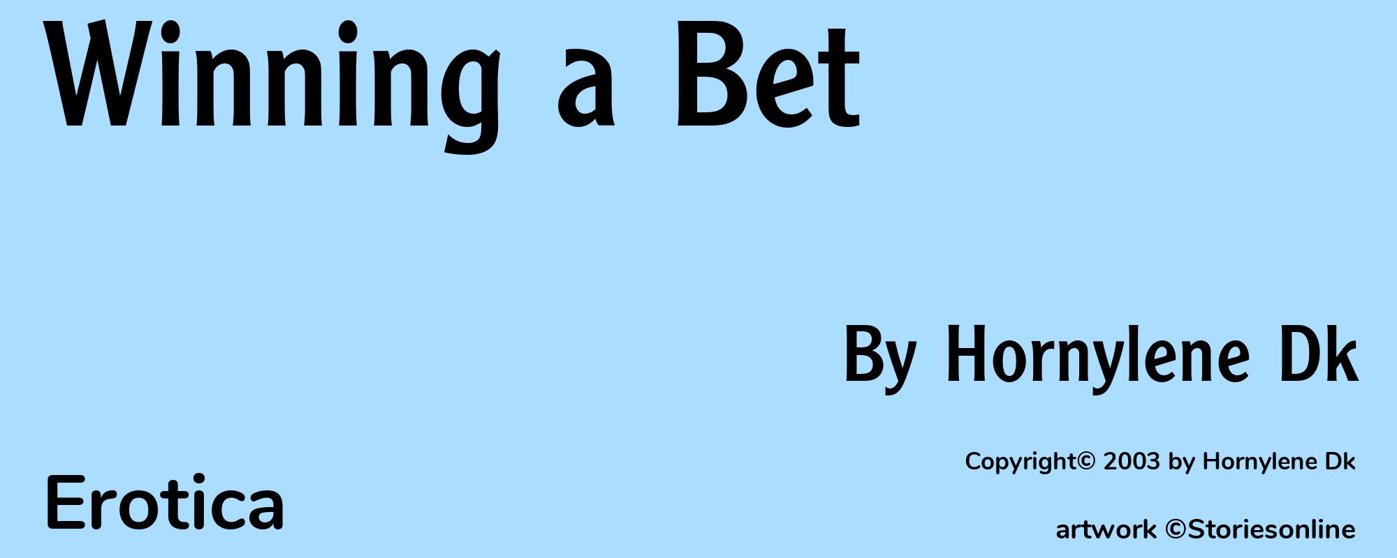 Winning a Bet - Cover