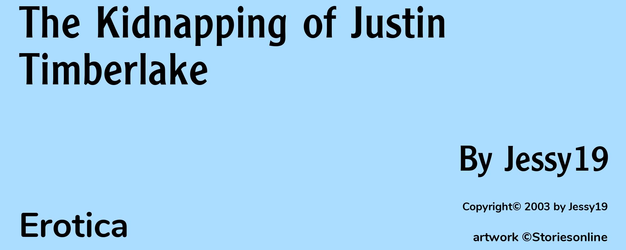 The Kidnapping of Justin Timberlake - Cover