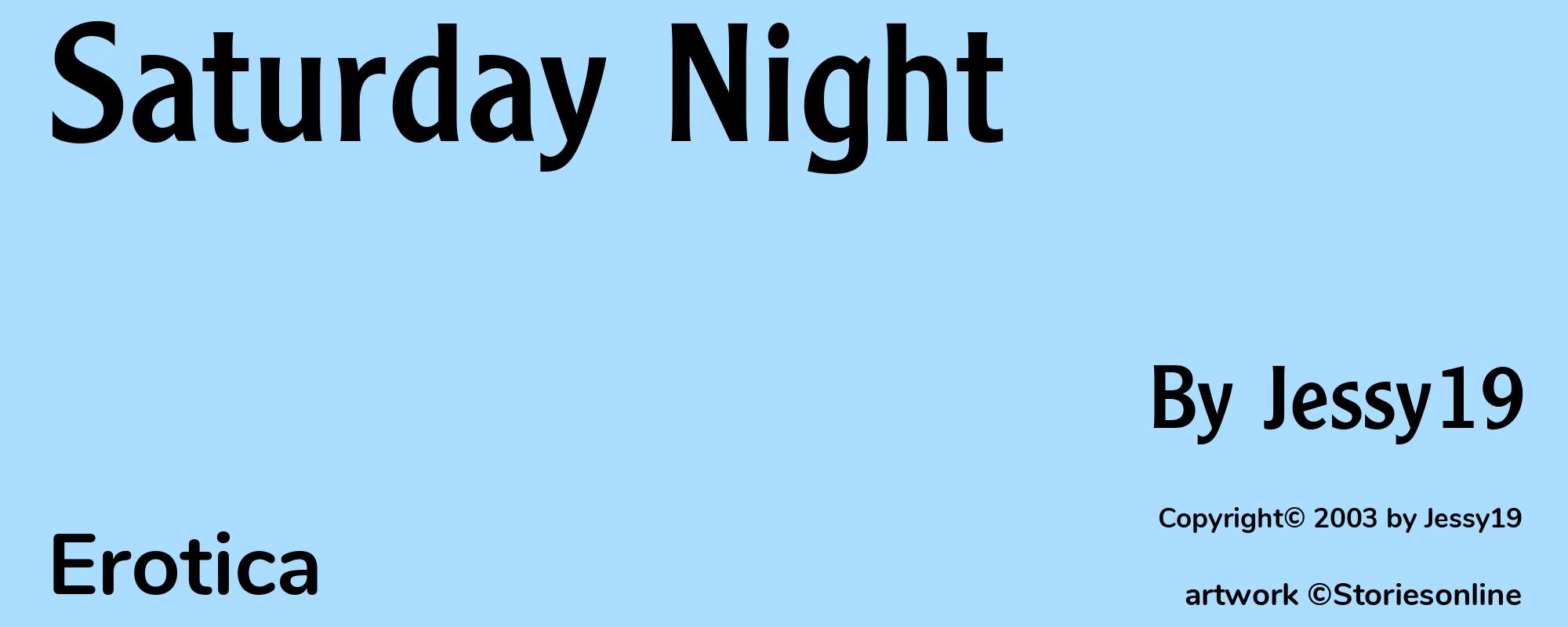 Saturday Night - Cover