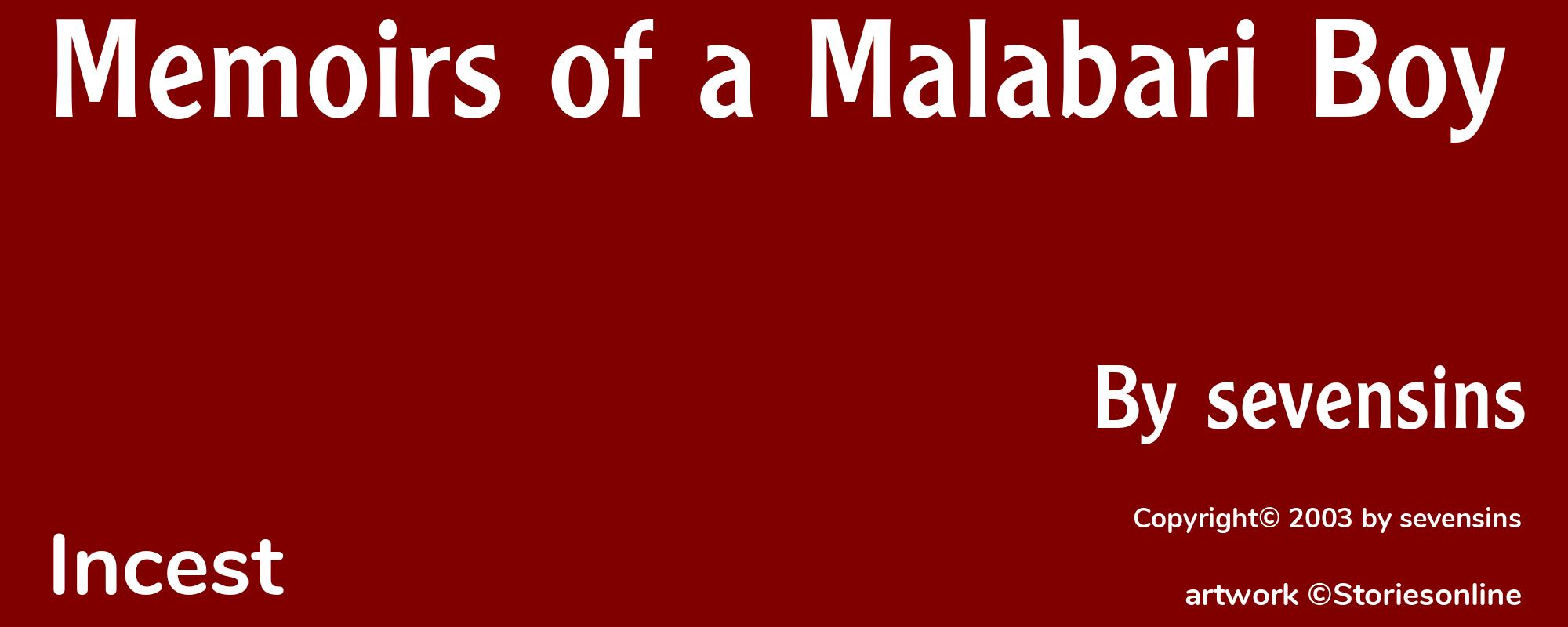 Memoirs of a Malabari Boy - Cover