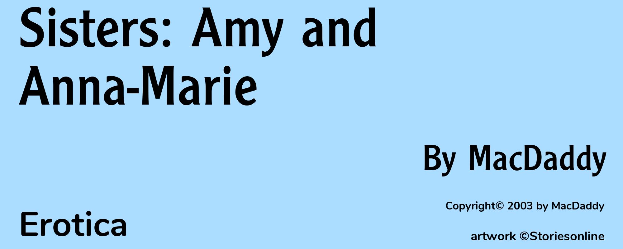 Sisters: Amy and Anna-Marie - Cover