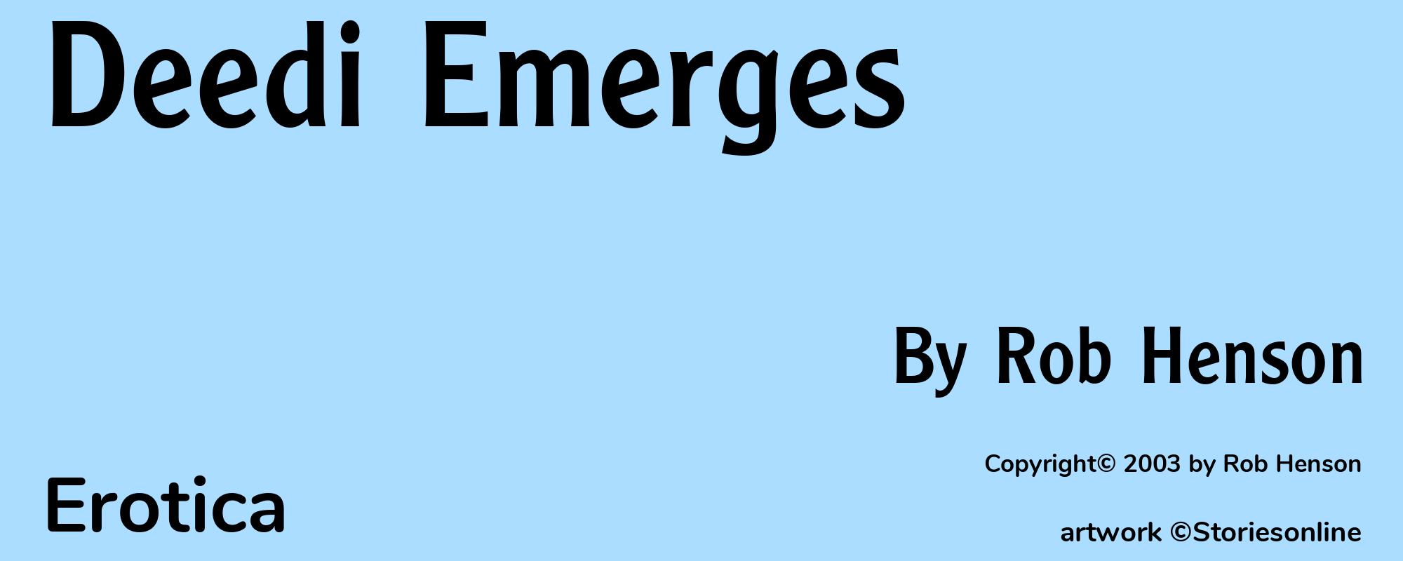 Deedi Emerges - Cover