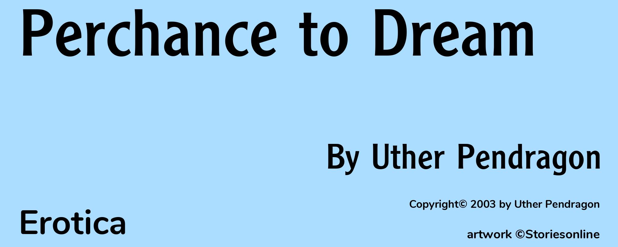 Perchance to Dream - Cover