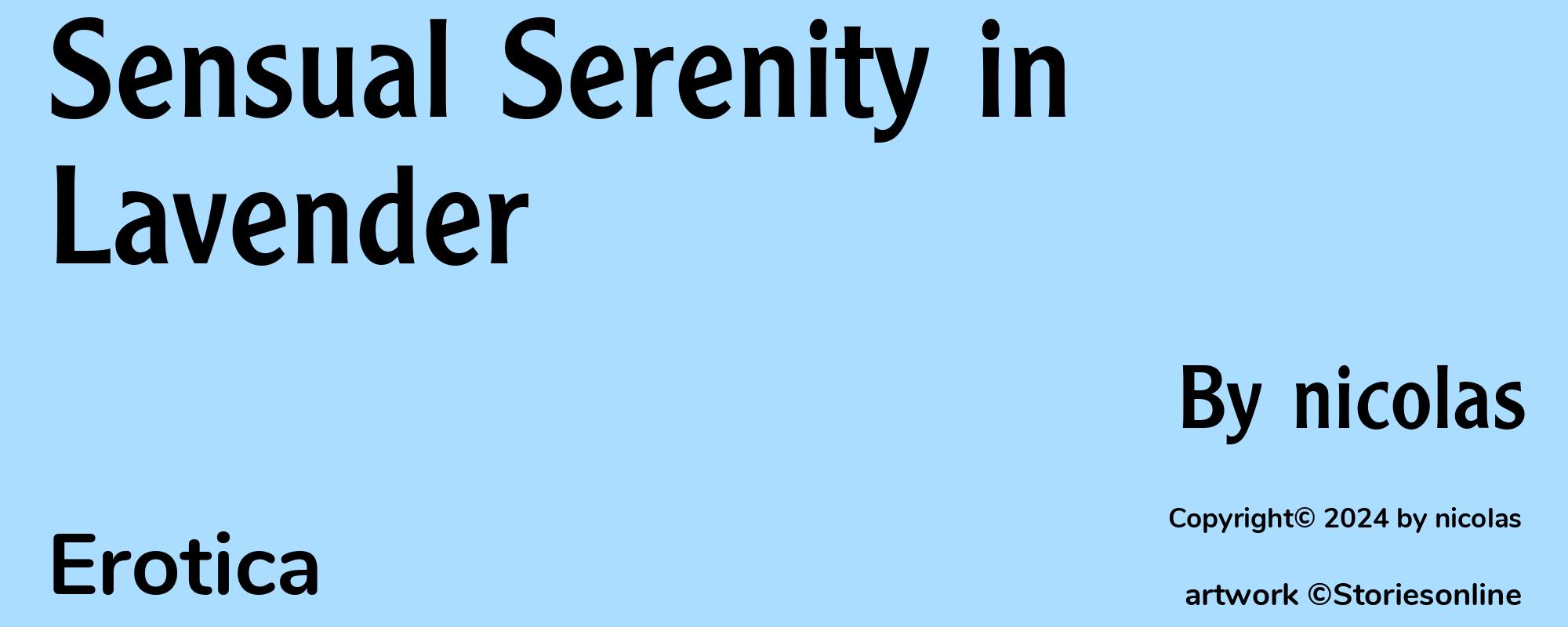 Sensual Serenity in Lavender - Cover