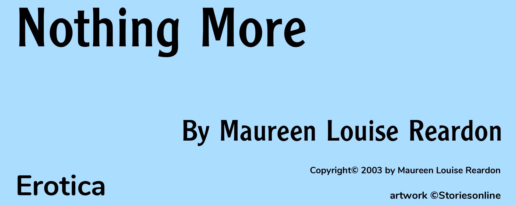 Nothing More - Cover