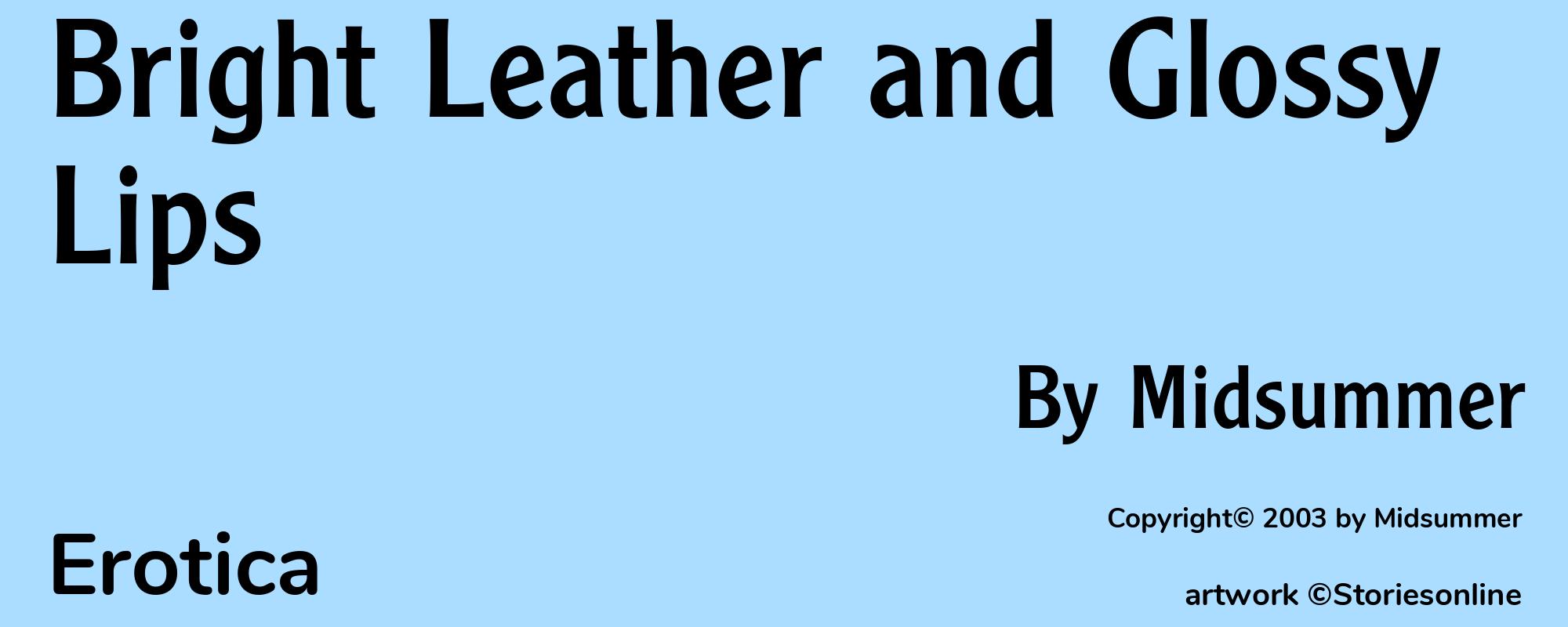 Bright Leather and Glossy Lips - Cover