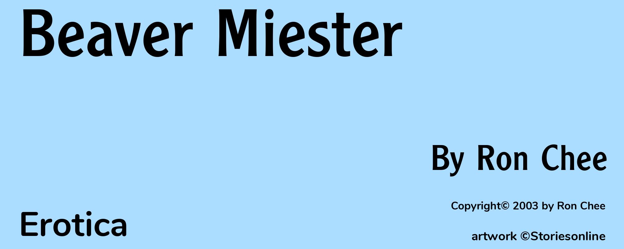 Beaver Miester - Cover