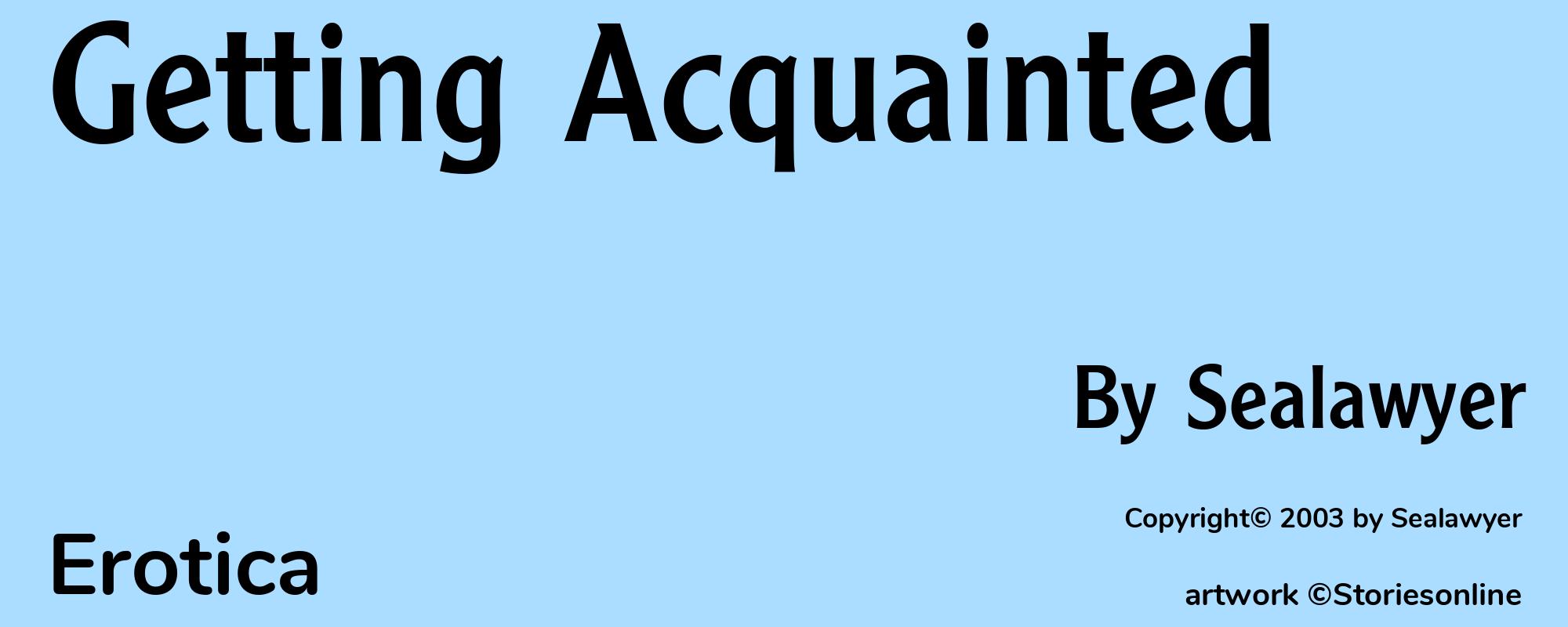 Getting Acquainted - Cover