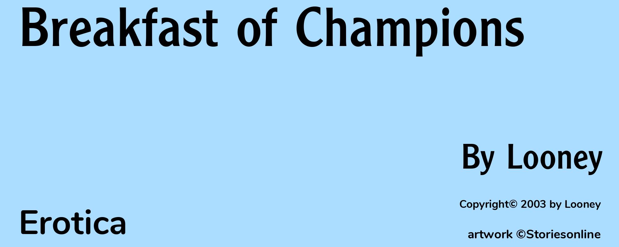 Breakfast of Champions - Cover
