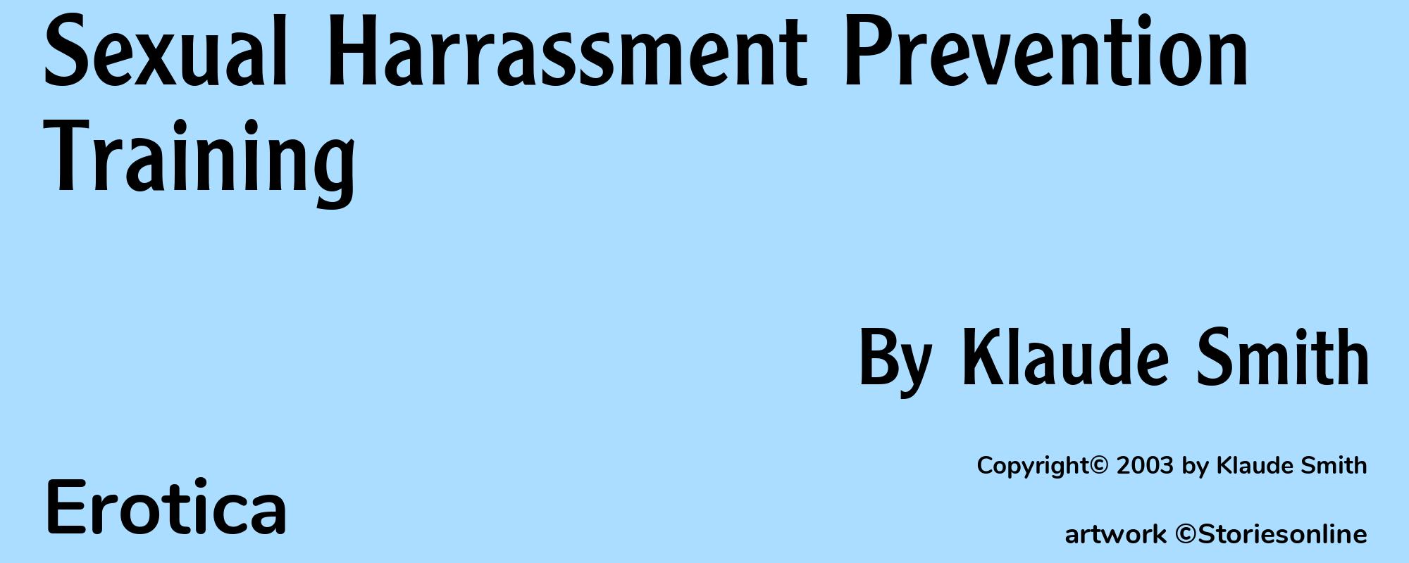 Sexual Harrassment Prevention Training - Cover