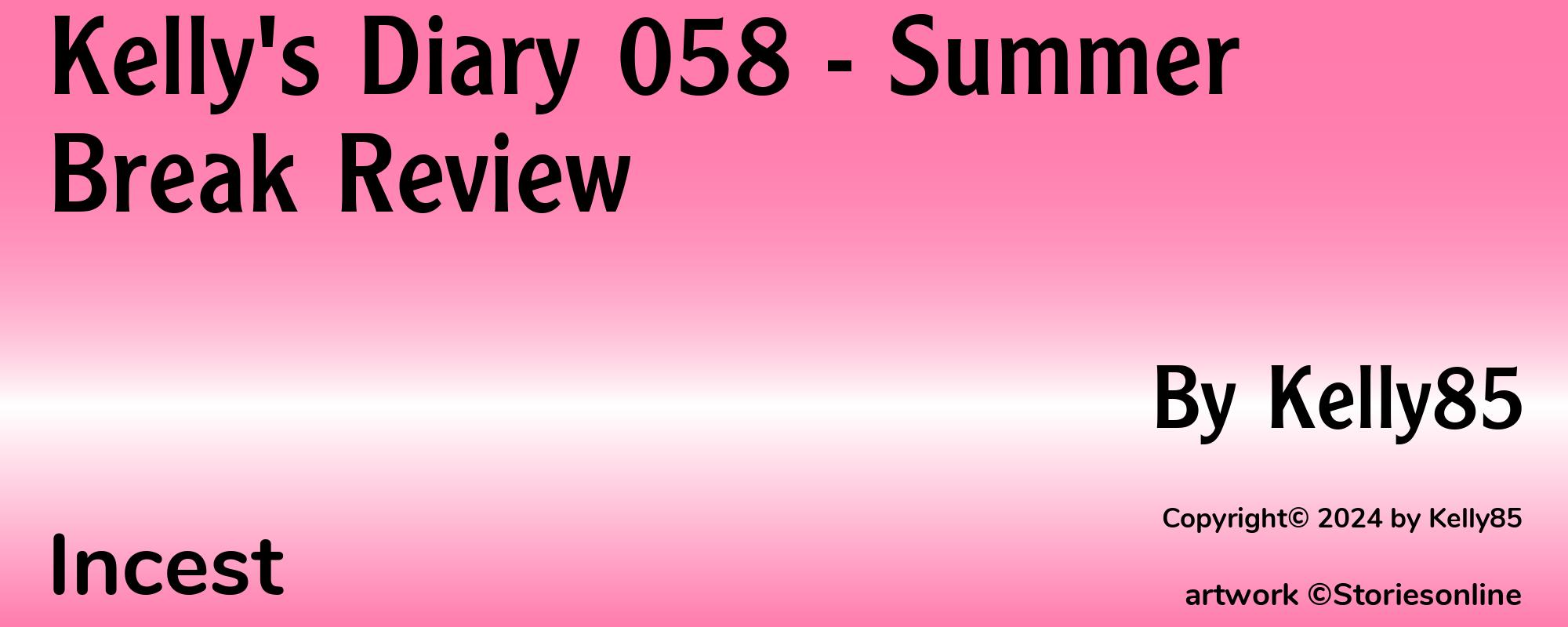 Kelly's Diary 058 - Summer Break Review - Cover