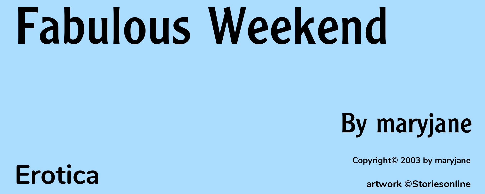 Fabulous Weekend - Cover
