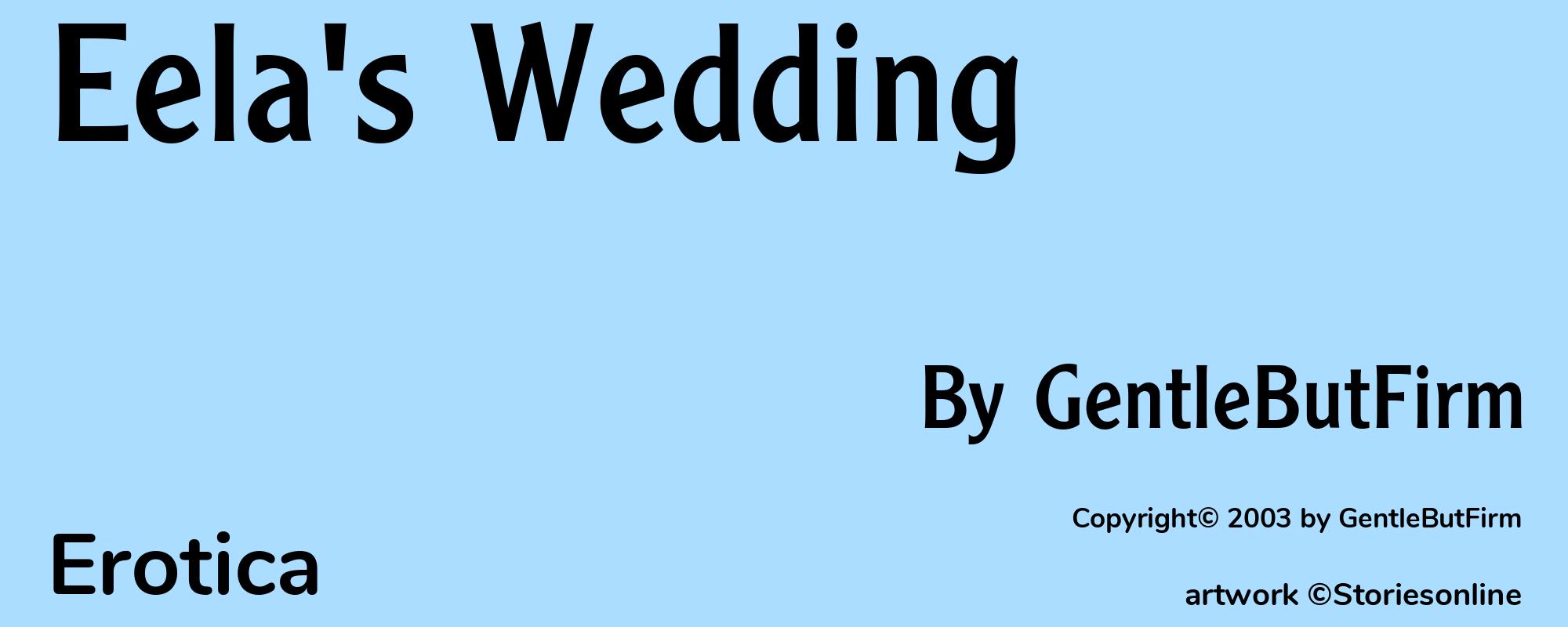 Eela's Wedding - Cover