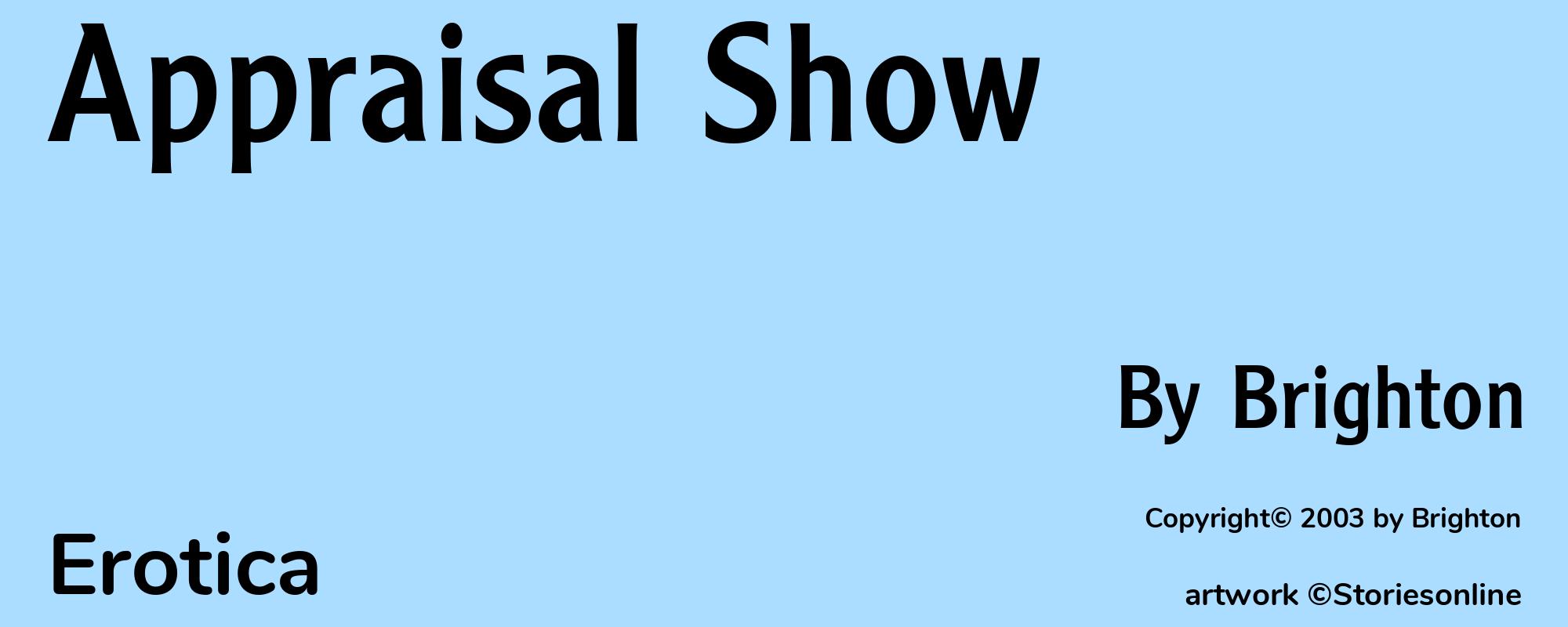 Appraisal Show - Cover