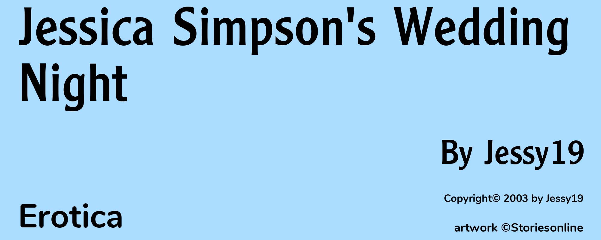 Jessica Simpson's Wedding Night - Cover