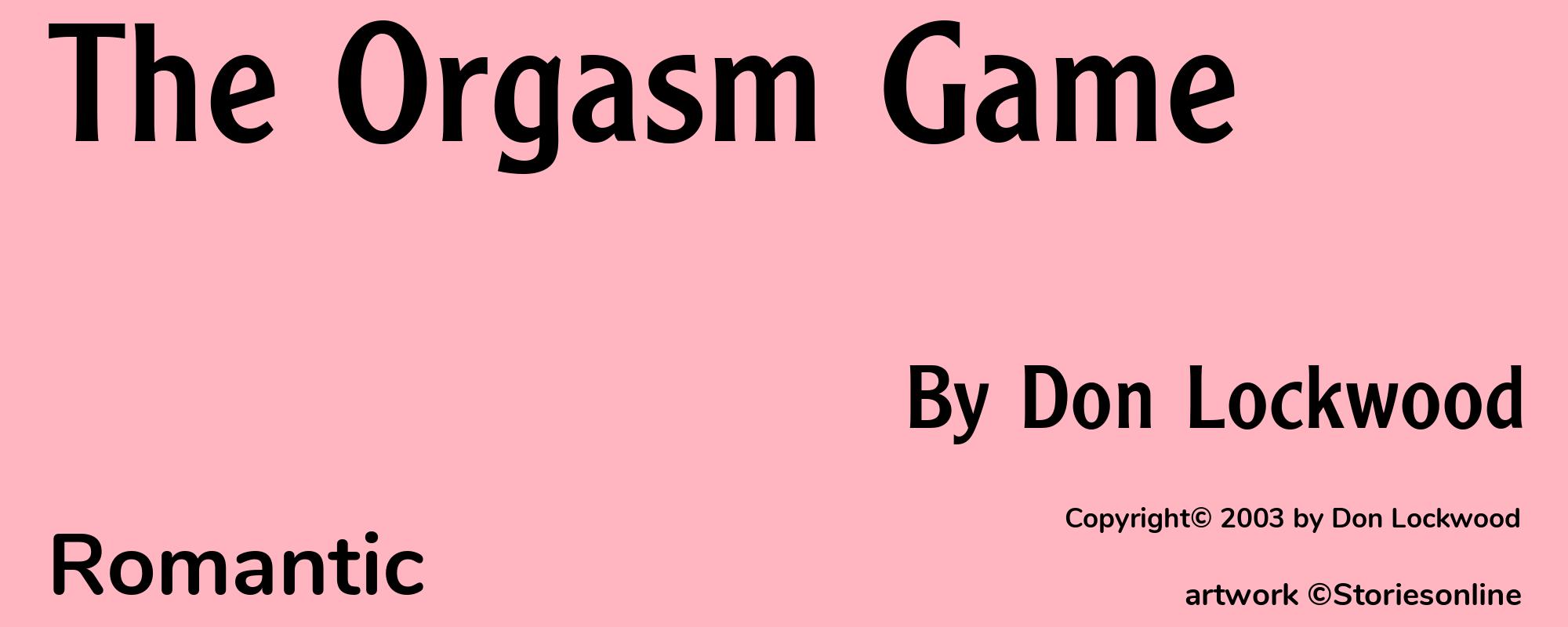 The Orgasm Game - Cover