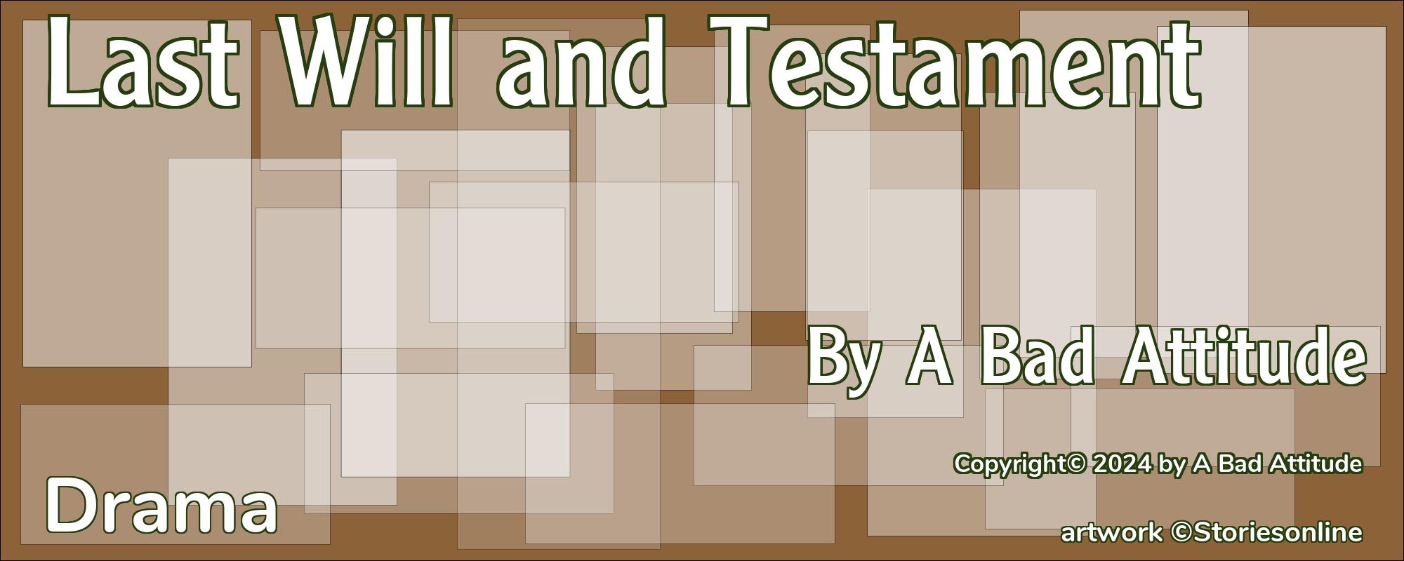 Last Will and Testament - Cover