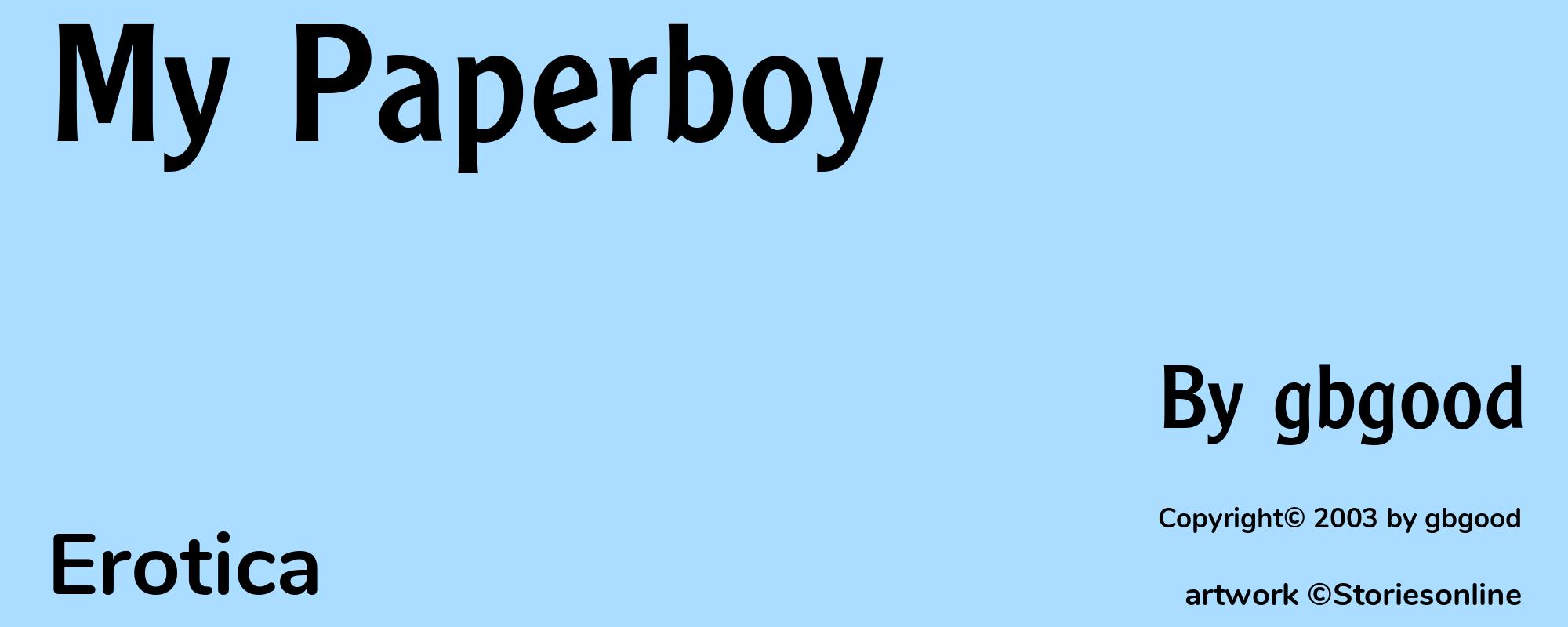 My Paperboy - Cover