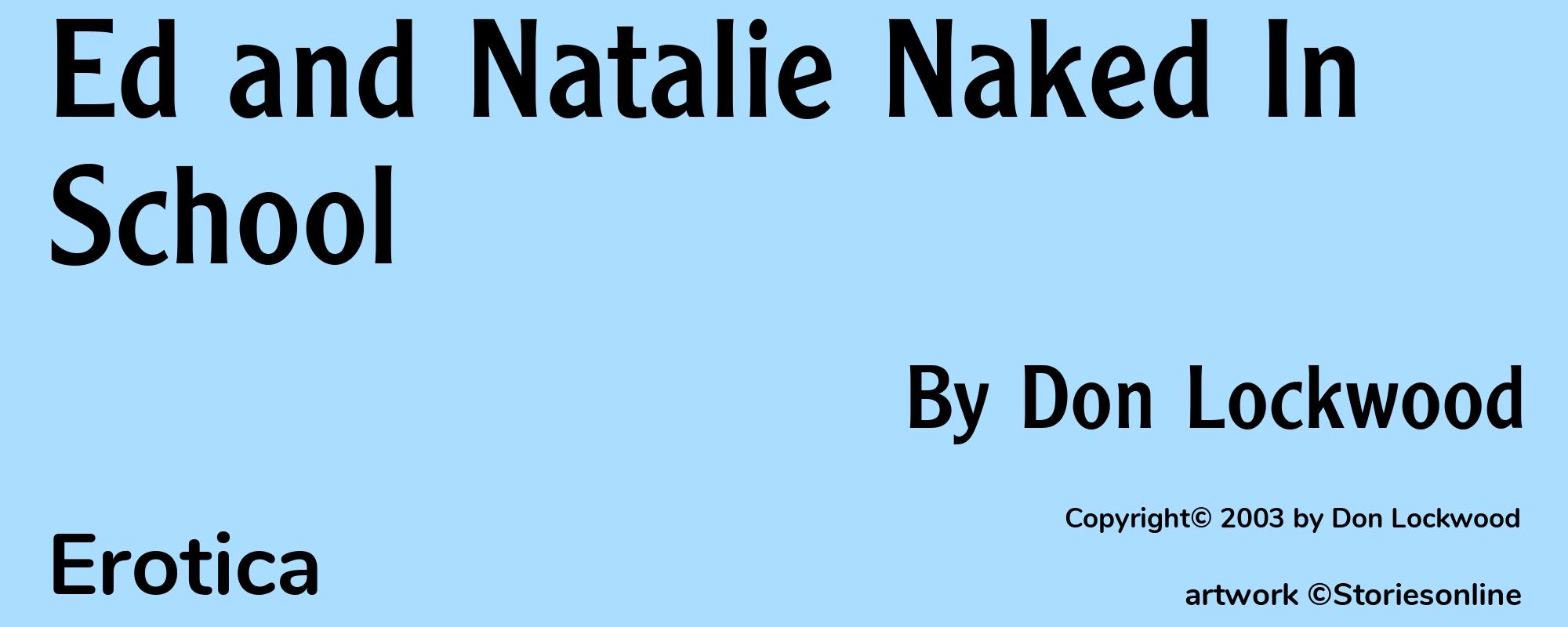 Ed and Natalie Naked In School - Cover