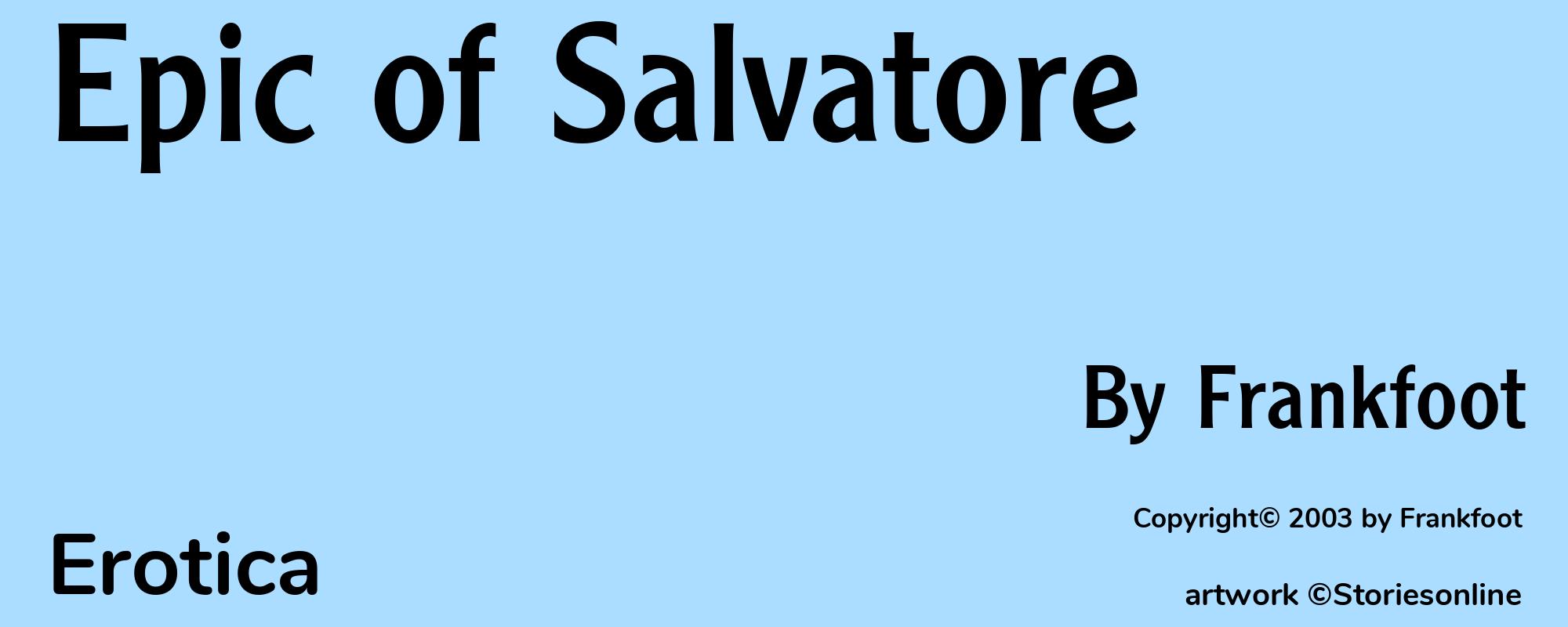 Epic of Salvatore - Cover