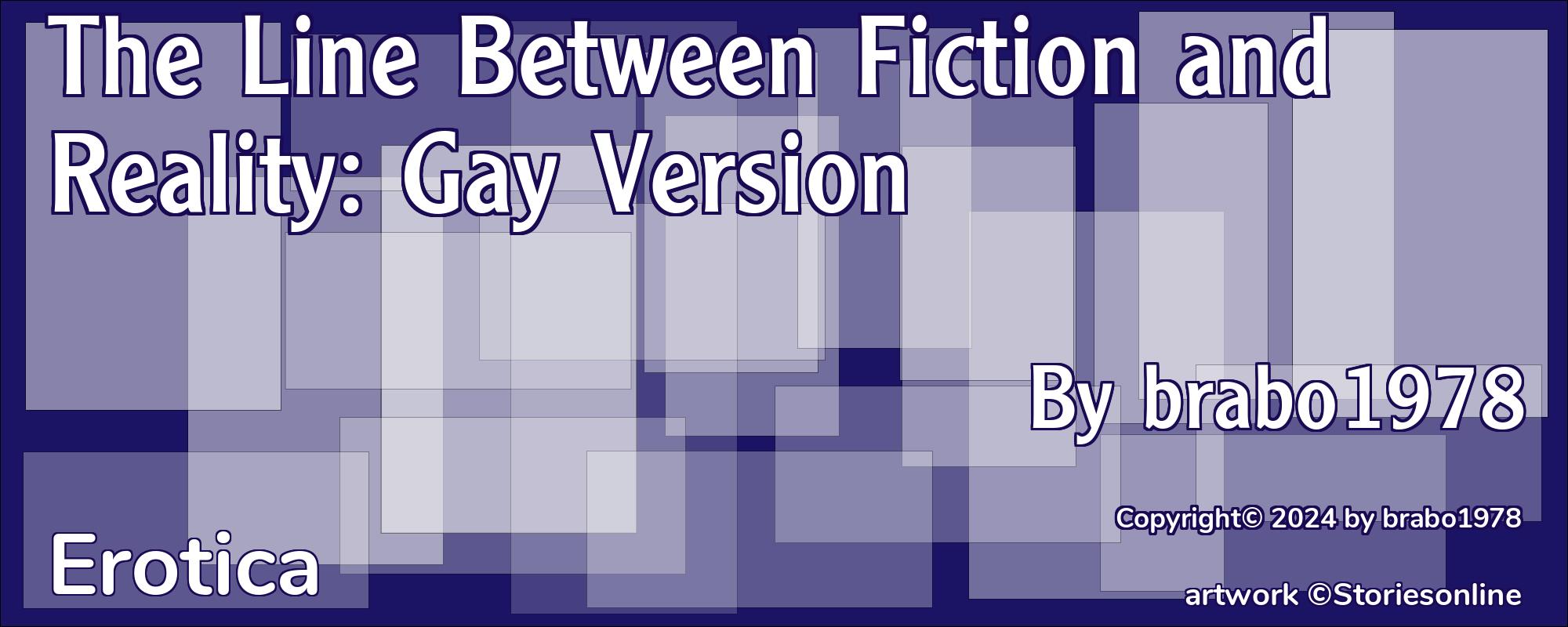 The Line Between Fiction and Reality: Gay Version - Cover