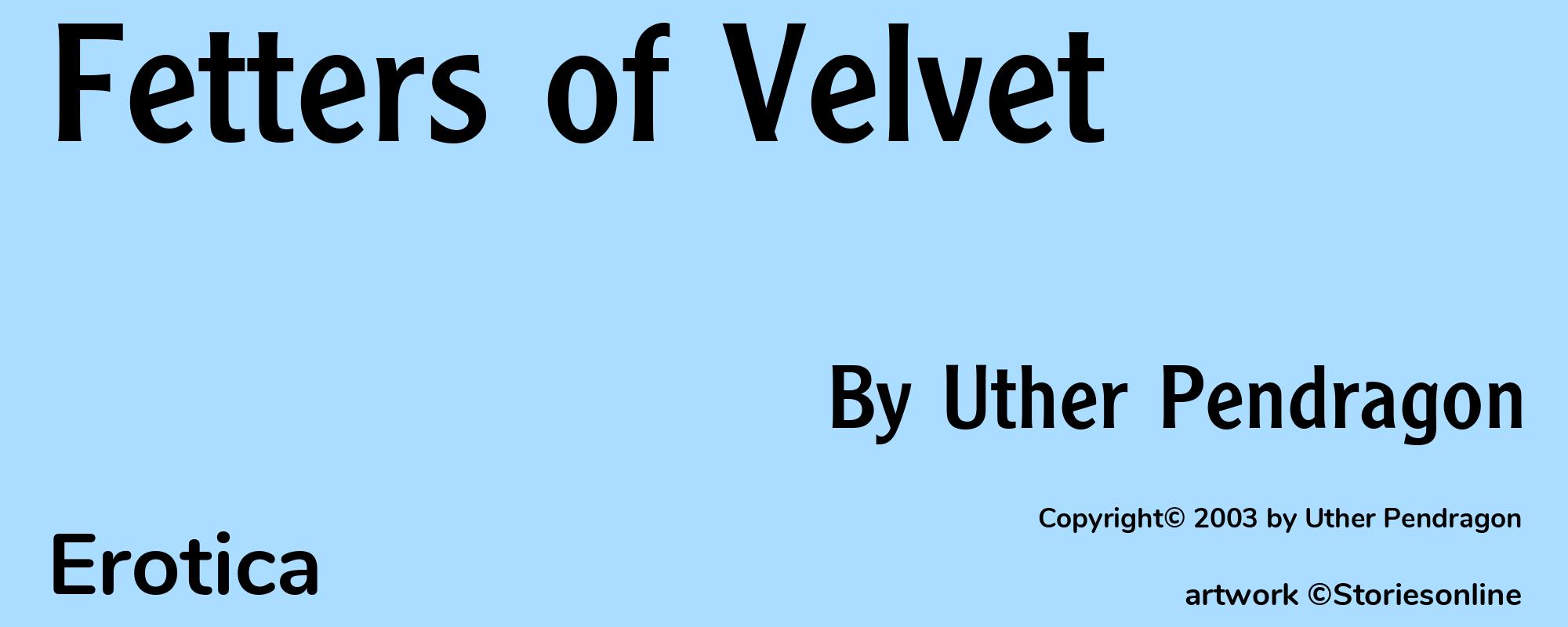 Fetters of Velvet - Cover