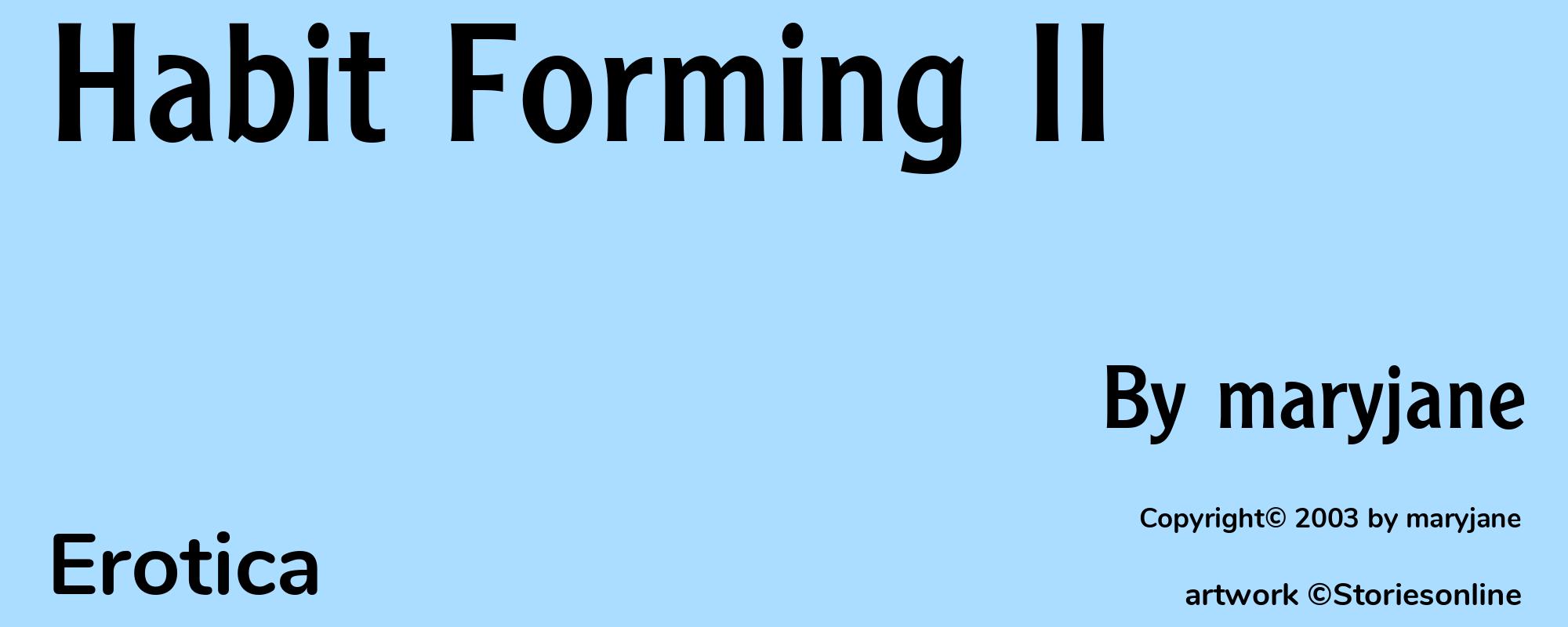 Habit Forming II - Cover