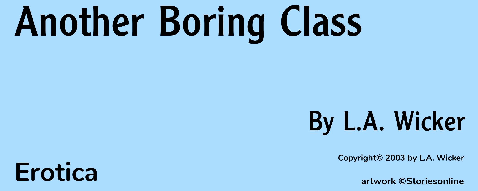 Another Boring Class - Cover