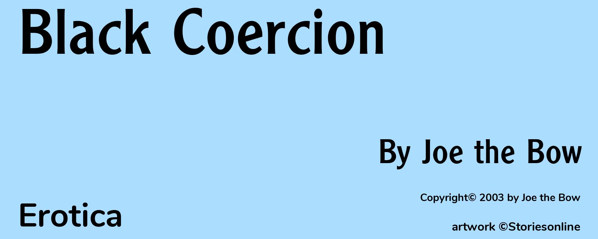 Black Coercion - Cover