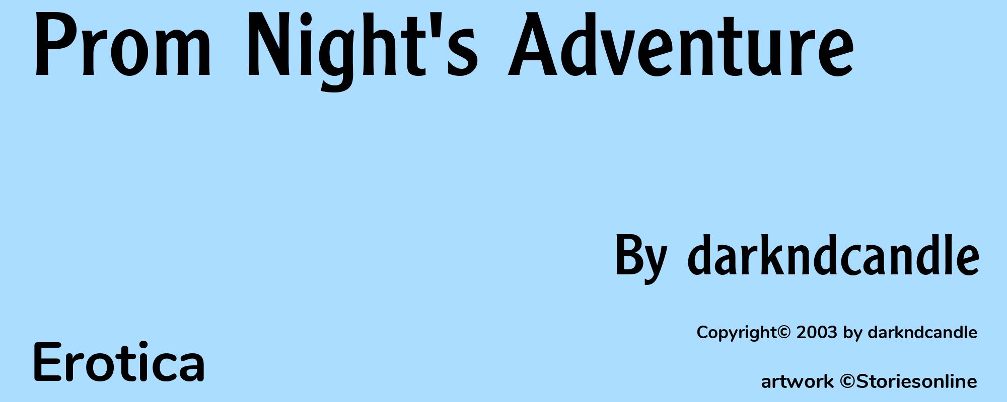 Prom Night's Adventure - Cover