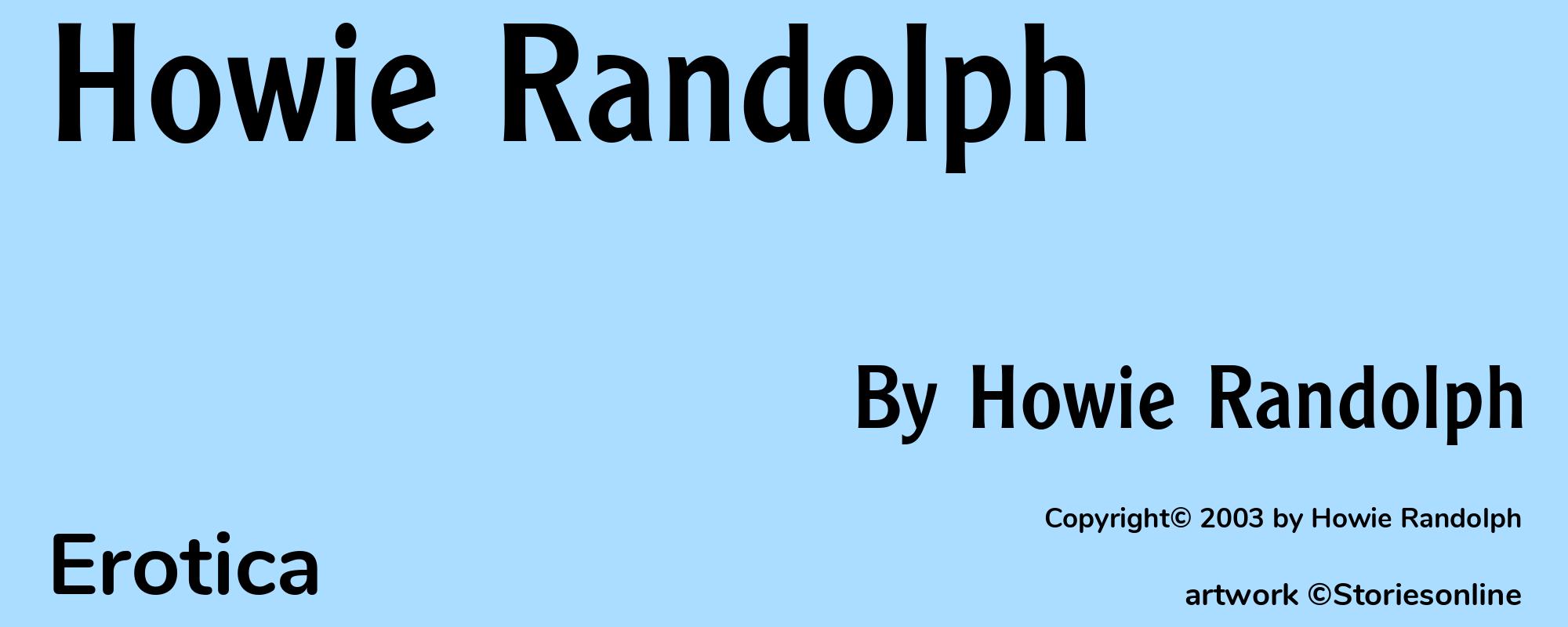 Howie Randolph - Cover
