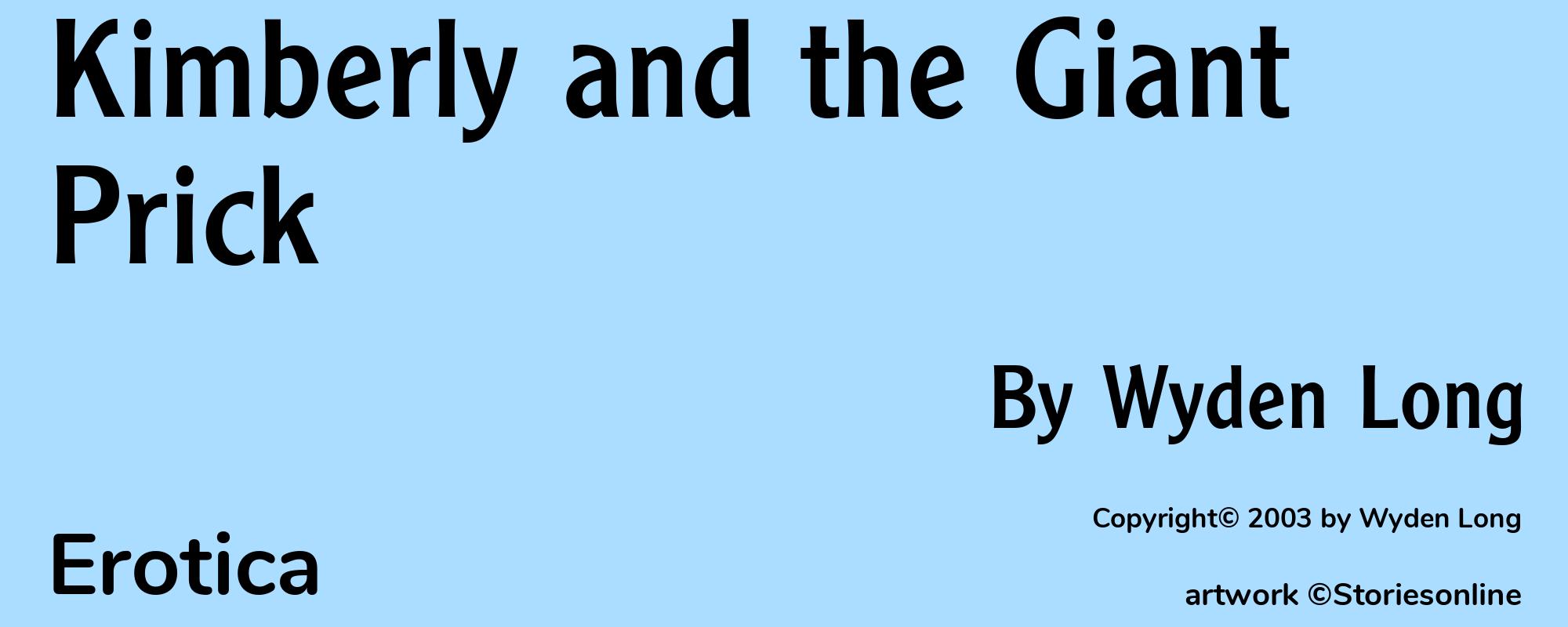 Kimberly and the Giant Prick - Cover