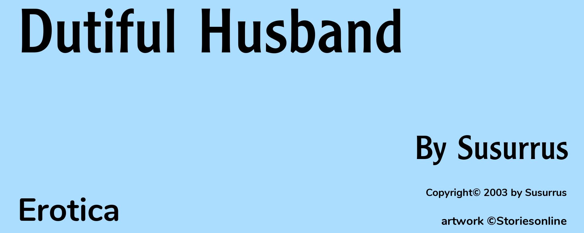 Dutiful Husband - Cover