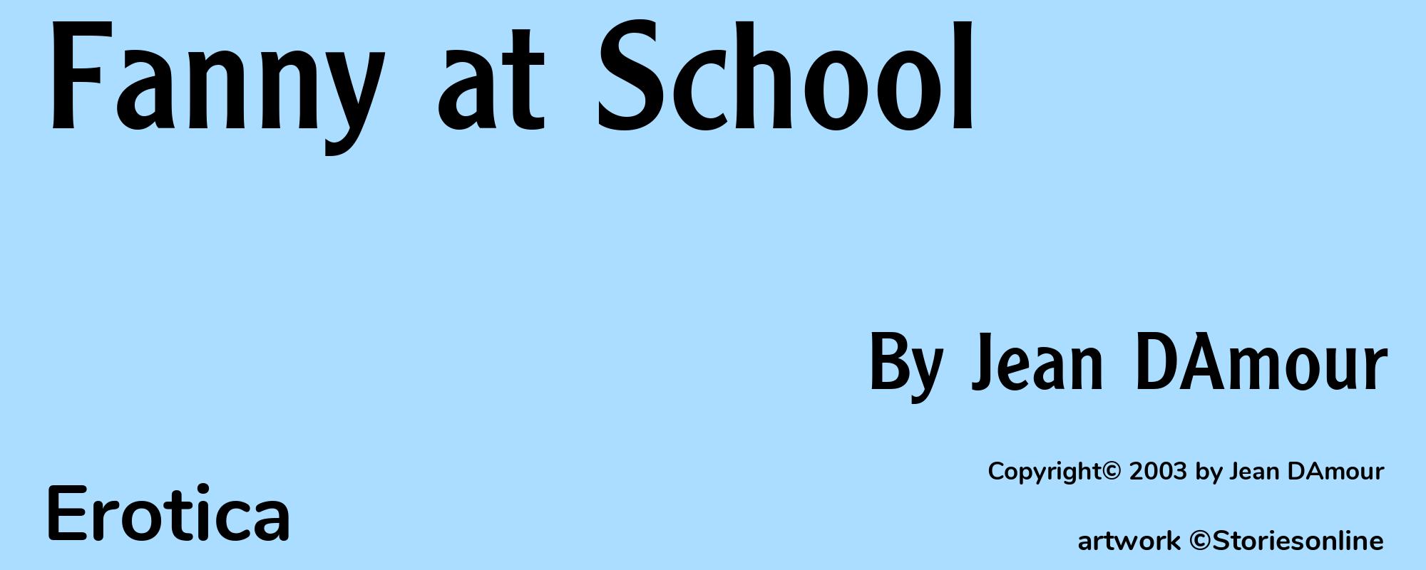 Fanny at School - Cover