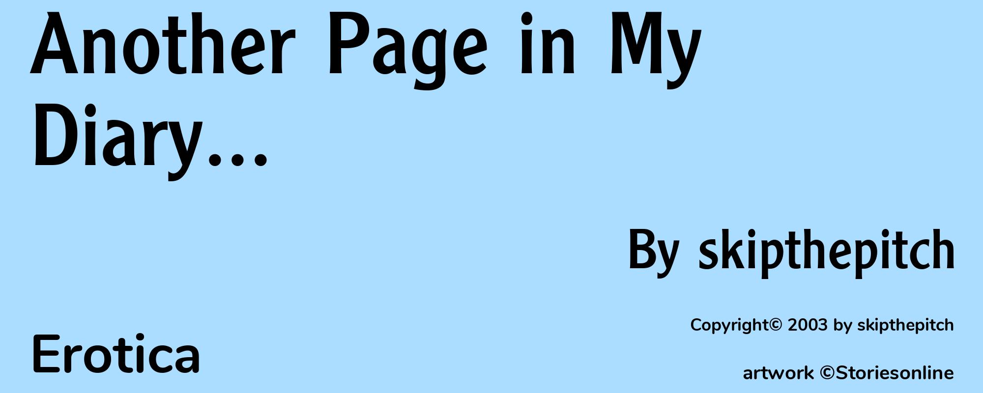 Another Page in My Diary... - Cover