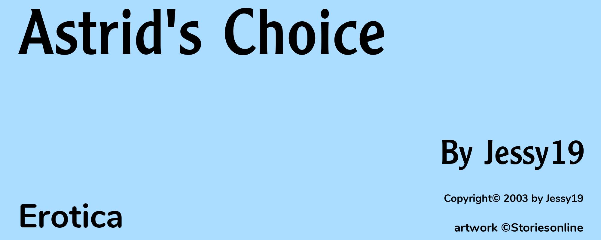 Astrid's Choice - Cover