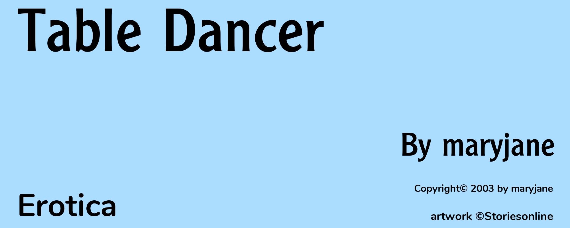 Table Dancer - Cover