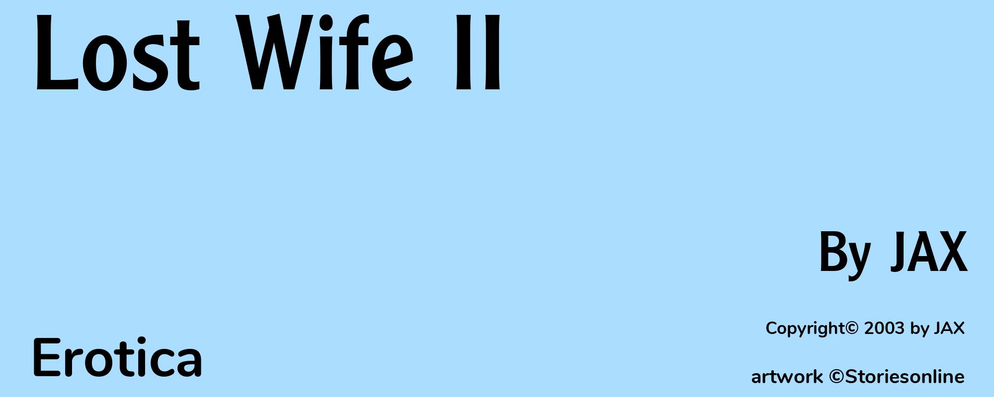 Lost Wife II - Cover