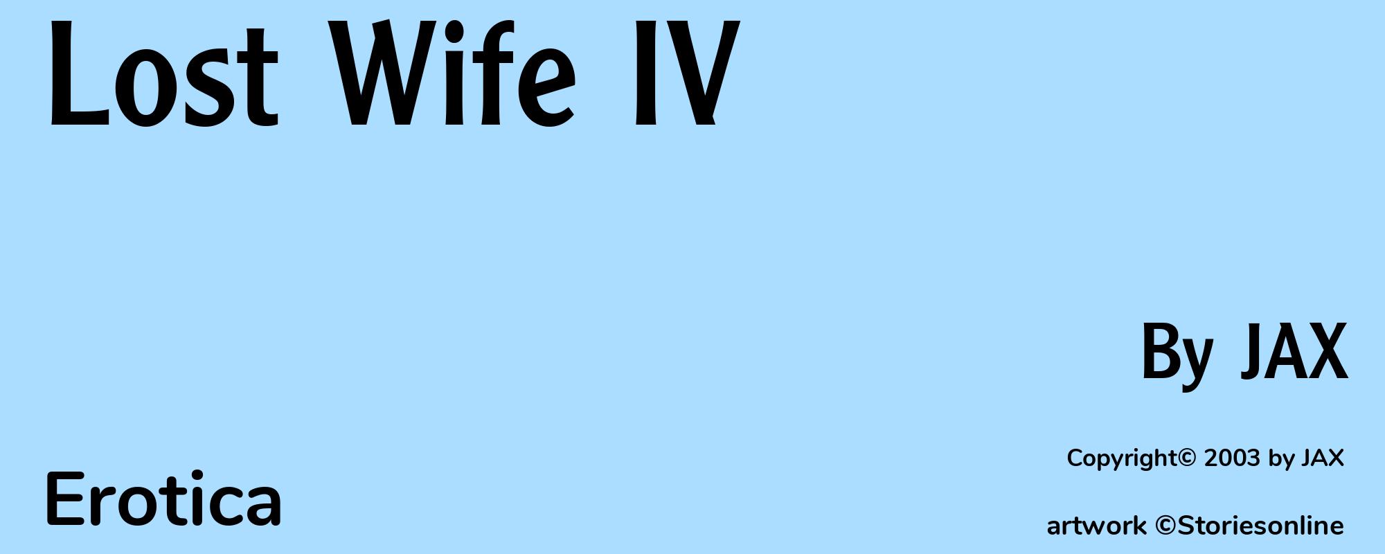 Lost Wife IV - Cover