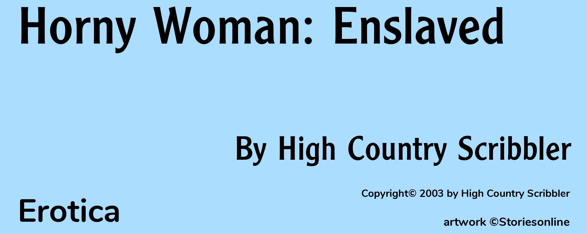 Horny Woman: Enslaved - Cover
