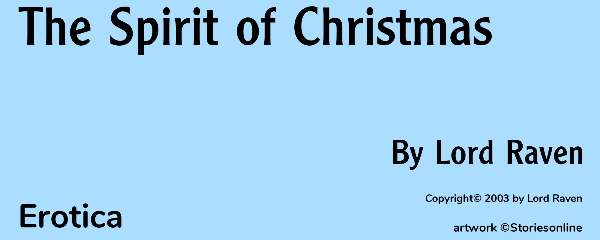 The Spirit of Christmas - Cover