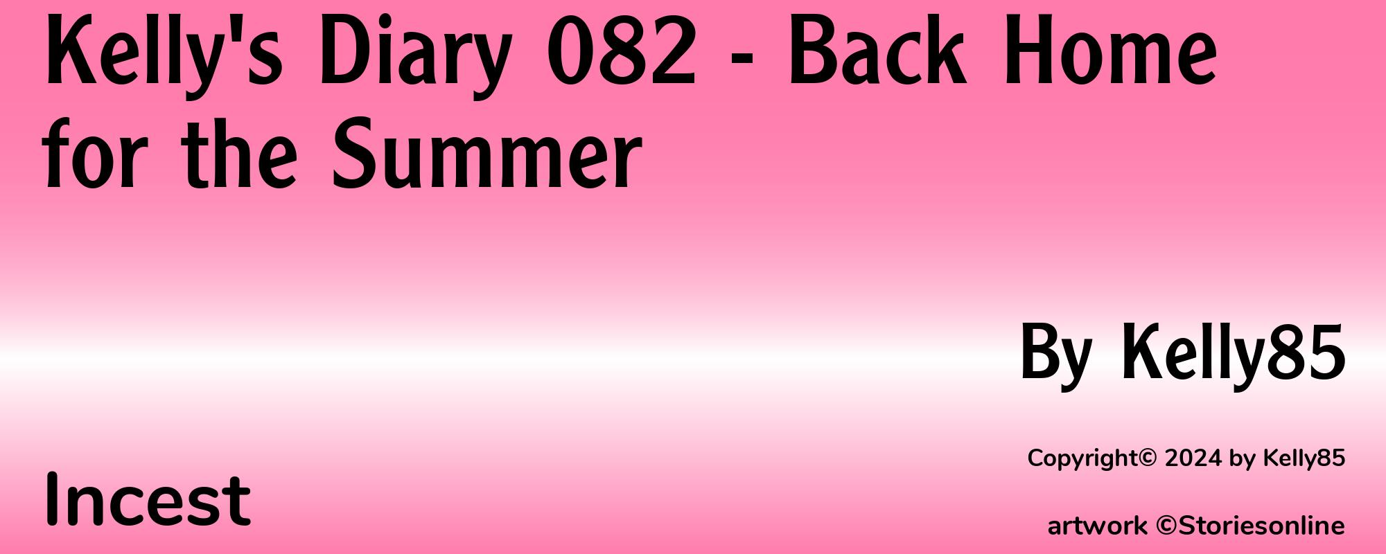 Kelly's Diary 082 - Back Home for the Summer - Cover