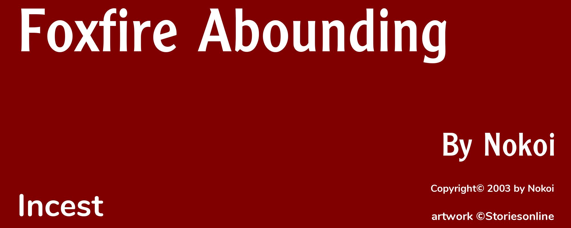 Foxfire Abounding - Cover