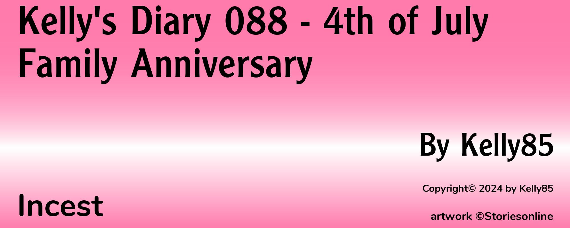Kelly's Diary 088 - 4th of July Family Anniversary - Cover
