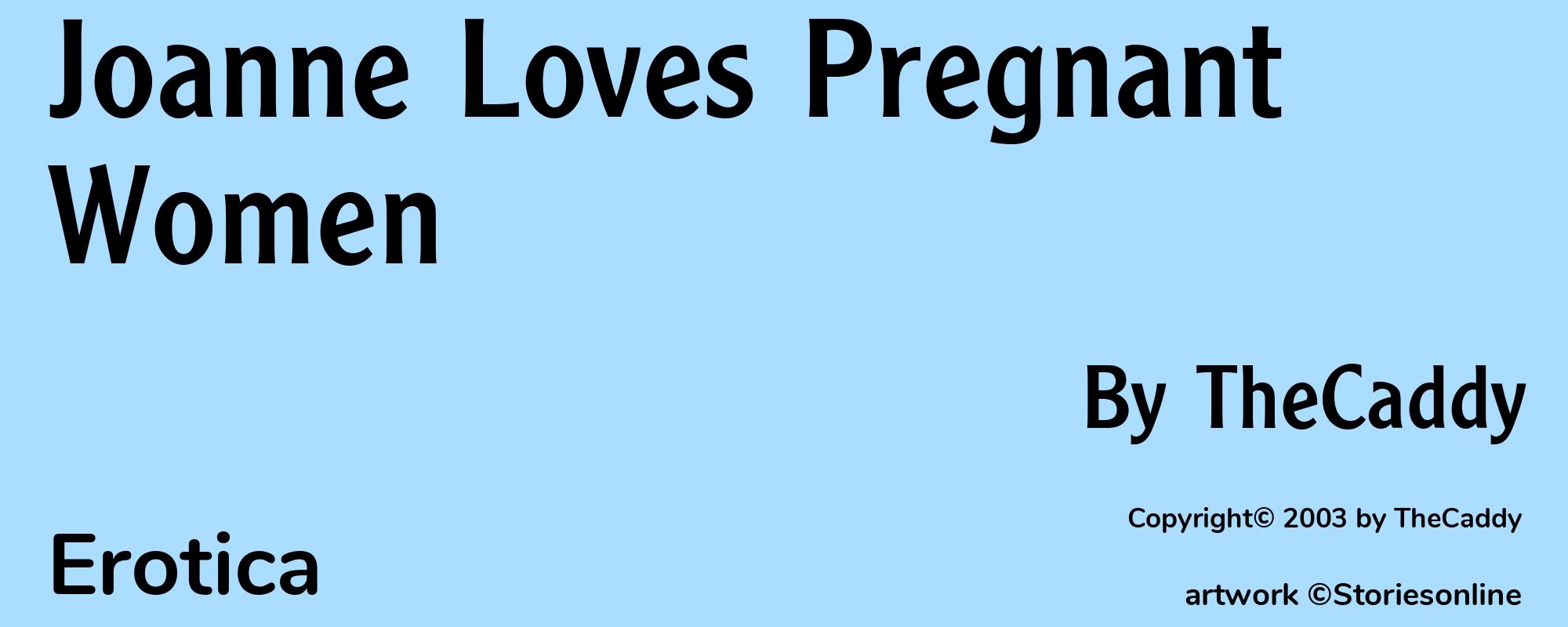 Joanne Loves Pregnant Women - Cover