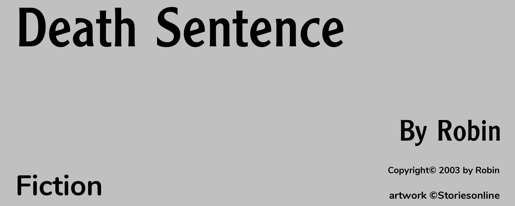 Death Sentence - Cover